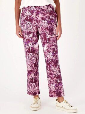 LOGO Lounge by Lori Goldstein Abstract Print Straight Leg Pants